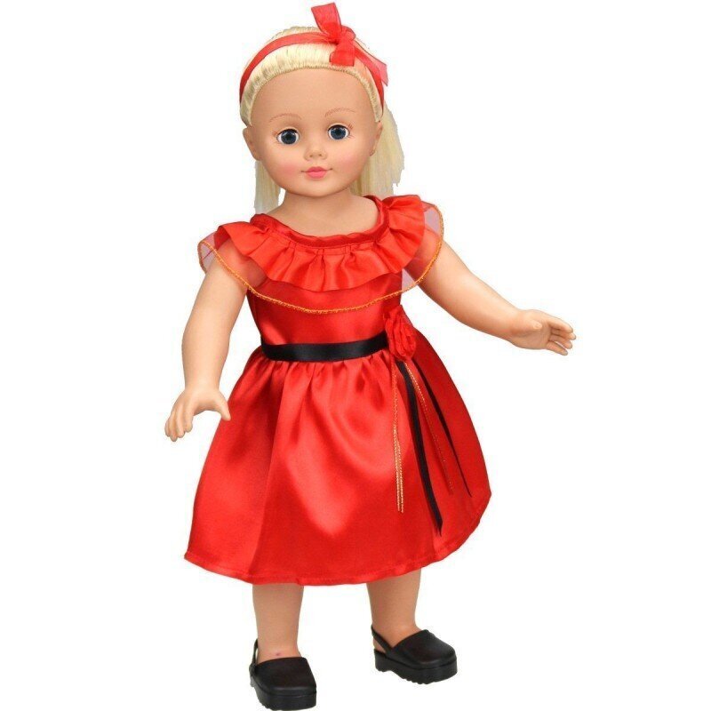 Leļļu kleitiņa, sarkana ar melnu jostu cena un informācija | Rotaļlietas meitenēm | 220.lv