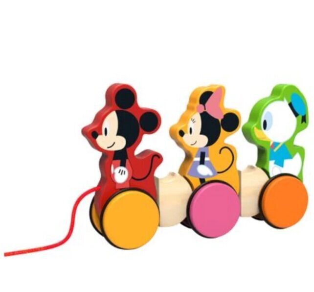 Koka Disney Trio ar riteņiem cena un informācija | Rotaļlietas zīdaiņiem | 220.lv