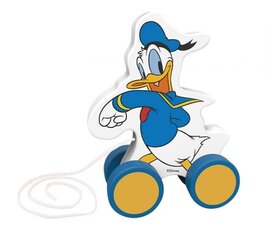 Деревянный утенок Donald, на колесах цена и информация | Конструктор автомобилей игрушки для мальчиков | 220.lv
