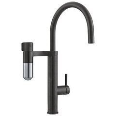 Смеситель Franke Vital J-Spout, 120.0551.241, рычажный смеситель, капсульный фильтр, черный / нержавеющая сталь цена и информация | Кухонные смесители  | 220.lv