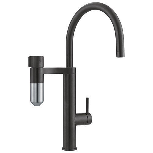 Jaucējkrāns Franke Vital J-Spout, 120.0551.241, sviras jaucējs, kapsulas filtrs, melnā/nerūsējoša tērauda krāsā цена и информация | Ūdens maisītāji virtuvei | 220.lv