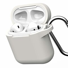 GEAR4 Apollo Apple Airpods 1 un 2 austiņu lādēšanas dokstacijas silikona apvalks, baltā krāsā cena un informācija | Austiņas | 220.lv