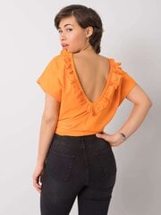 Оранжевая блуза с вырезом на спине цена и информация | Женские блузки, рубашки | 220.lv