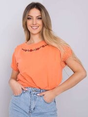 Оранжевая блуза с вышивкой цена и информация | Женские блузки, рубашки | 220.lv