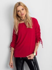 Блузка с драпированными рукавами, красная цена и информация | Женские блузки, рубашки | 220.lv