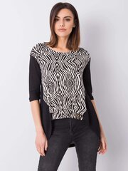 Женская блуза Rue Paris, черно-белая цена и информация | Женские блузки, рубашки | 220.lv
