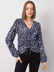 Женская блуза темно-синего цвета с принтом цена и информация | Женские блузки, рубашки | 220.lv