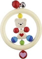 Деревянная погремушка Heimess Медвежонок с сердечком цена и информация | Игрушки для малышей | 220.lv