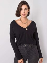 Блуза с вырезом на спине, чёрная цена и информация | Женские блузки, рубашки | 220.lv