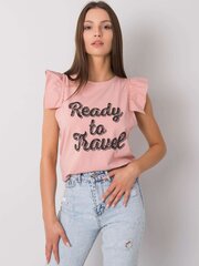 Женская блуза с принтом, светло-розовая цена и информация | Женские блузки, рубашки | 220.lv