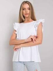 Белая блуза с вырезом на спине Och Bella цена и информация | Женские блузки, рубашки | 220.lv