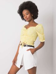 Женская блуза Rue Paris, желтая цена и информация | Женские блузки, рубашки | 220.lv