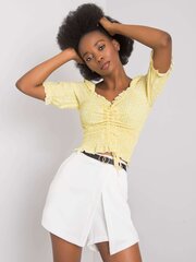 Женская блуза Rue Paris, желтая цена и информация | Женские блузки, рубашки | 220.lv