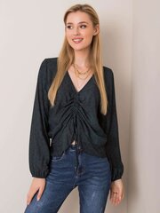 Женская блузка с принтом, темно-зеленая цена и информация | Женские блузки, рубашки | 220.lv