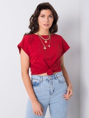 Блуза с вырезом на спине, бордовая цена и информация | Женские блузки, рубашки | 220.lv