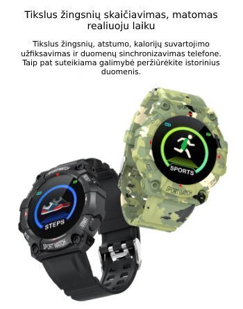 FD68 Sport Camouflage cena un informācija | Viedpulksteņi (smartwatch) | 220.lv