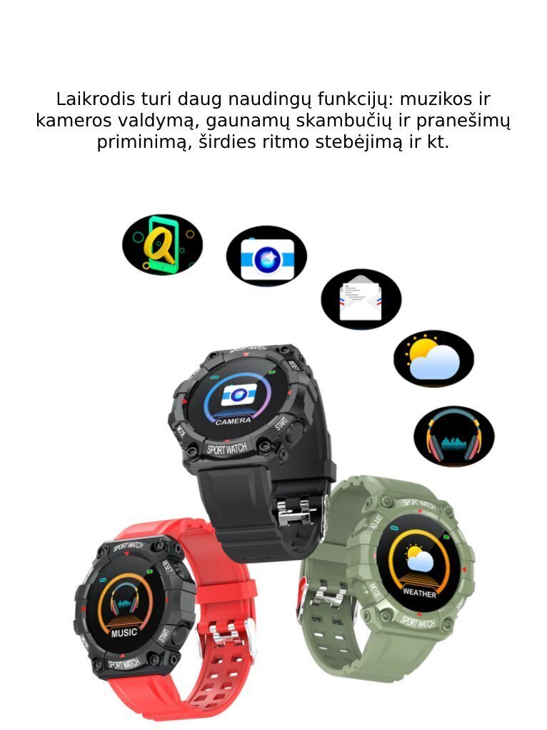 FD68 Sport Camouflage цена и информация | Viedpulksteņi (smartwatch) | 220.lv