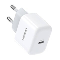 Настенное мини-зарядное устройство UGREEN, USB-C, 20Вт, PD (белое) цена и информация | Зарядные устройства для телефонов | 220.lv