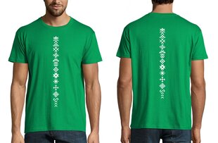 T-krekls vīriešiem " Baltijas simboli", zaļš cena un informācija | Vīriešu T-krekli | 220.lv