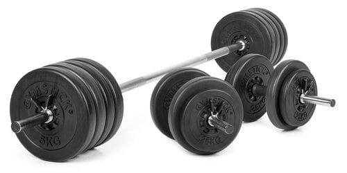 Набор штанги для подъема GYMSTICK Vinyl Weight Set 60 кг цена и информация | Гантели, гири, штанги | 220.lv