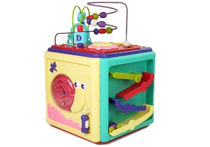 Daudzfunkcionāls izglītojošs kubs Lean Toys Game House cena un informācija | Rotaļlietas zīdaiņiem | 220.lv