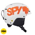 Bērnu slēpošanas ķivere Spy Optic MIPS Lil Astronomic, Matte White - Orange Splatter Logo, balta