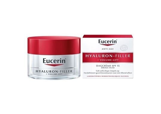 Eucerin Hyaluron-Filler sauļošanās krēms 50 ml. cena un informācija | Sejas krēmi | 220.lv