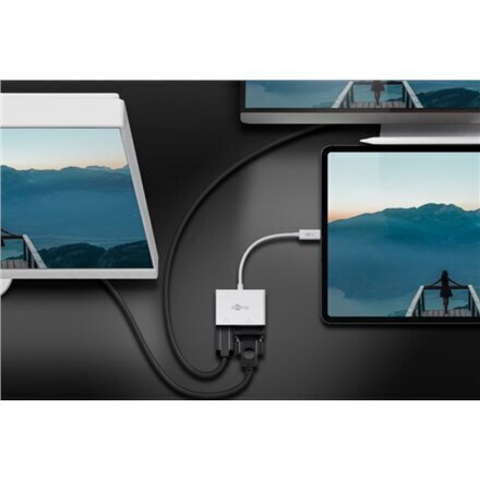 Goobay USB-C Multiport Adapter HDMI+VGA cena un informācija | Adapteri un USB centrmezgli | 220.lv