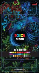 Цветные карандаши UNI POSCA KPE-200 36 цветов цена и информация | Принадлежности для рисования, лепки | 220.lv