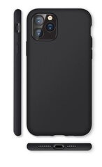 Hallo Liquid Silicone Back Case silikona Apvalks Apple iPhone 11 Pro Max Melns cena un informācija | Telefonu vāciņi, maciņi | 220.lv