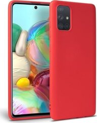 Силиконовый чехол Hallo Liquid Silicone Back Case для Samsung Galaxy A41, красный цена и информация | Чехлы для телефонов | 220.lv