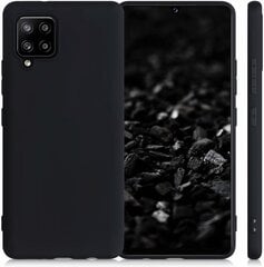 Cиликоновый чехол Hallo Liquid Silicone Back Case для Samsung Galaxy A42 5G, чёрный цена и информация | Чехлы для телефонов | 220.lv