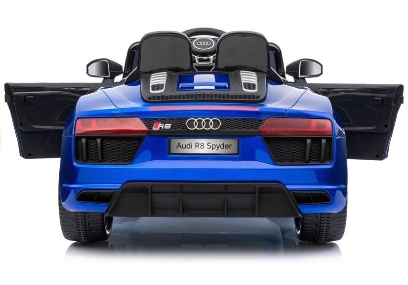 Elektriskā sporta automašīna bērniem Audi R8 Spyder, zilā krāsā cena un informācija | Bērnu elektroauto | 220.lv