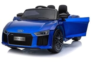 Электрический спортивный автомобиль для детей Audi R8 Spyder, синий цена и информация | Электромобили для детей | 220.lv