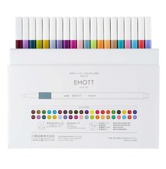Комплект маркеров UNI Emott, PEM-SY, 40 штук цена и информация | Принадлежности для рисования, лепки | 220.lv