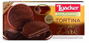 Vafeles - Loacker Gran Tortina Pasticceria Triple Dark, 3 x 21 g cena un informācija | Saldumi | 220.lv