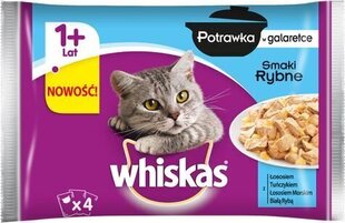 Whiskas kaķu konservu komplekts ar zivīm, 4x85 g cena un informācija | Konservi kaķiem | 220.lv