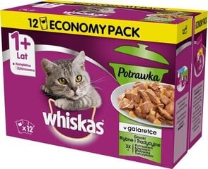 Набор консервов Whiskas для взрослых кошек, 12x85 г цена и информация | Консервы для котов | 220.lv