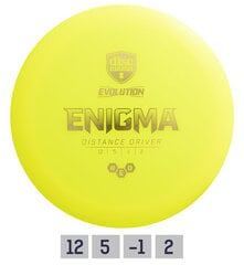 Диск для гольфа DISCMANIA Distance Driver NEO ENIGMA 12/5/-1/2  Желтый цена и информация | Диск-гольф | 220.lv