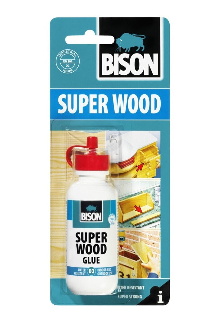 Līme koksnei BISON® SUPER WOOD, 75 gr цена и информация | Līmes | 220.lv