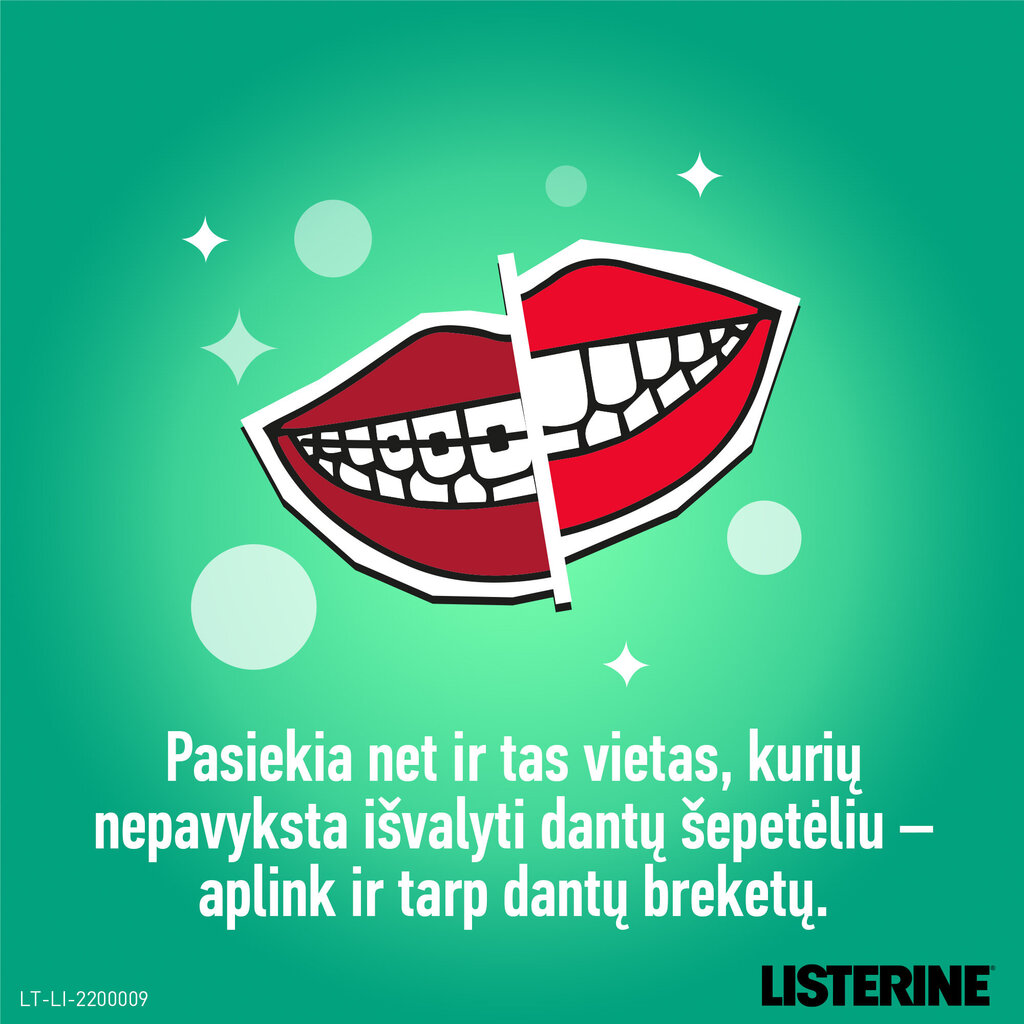 Mutes skalošanas līdzeklis LISTERINE Clean & Fresh, 500 ml cena un informācija | Zobu pastas, birstes | 220.lv