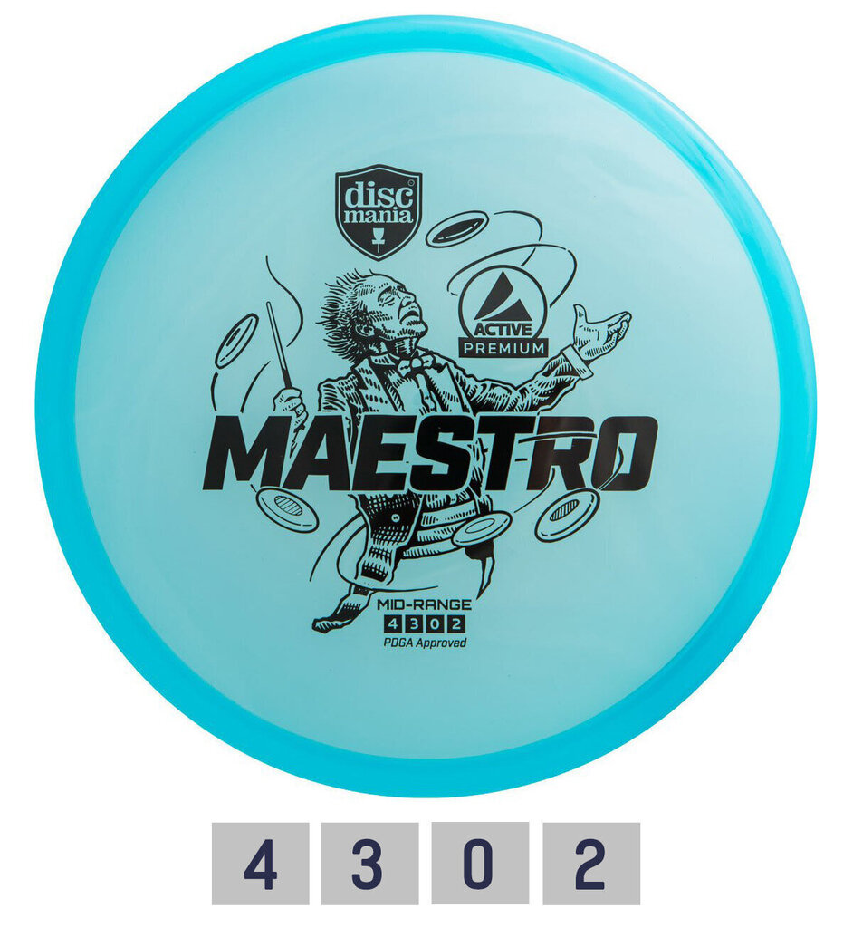 Disks Midrange Driver PREMIUM MAESTRO 4/3/0/2 cena un informācija | Disku golfs | 220.lv