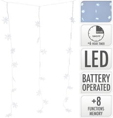 LED virtenes aizkars, 1.25 m cena un informācija | Ziemassvētku lampiņas, LED virtenes | 220.lv