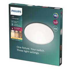 Superslim SceneSwitch funkcionāls griestu lampa 15W 2700K cena un informācija | Philips Apgaismojums | 220.lv