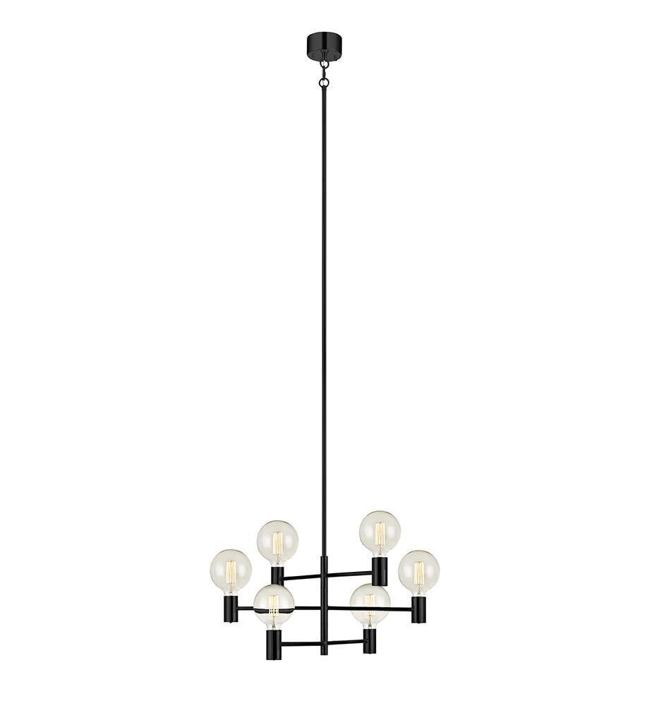 Griestu lampa Capital 6, 62.5cm, melna cena un informācija | Lustras | 220.lv