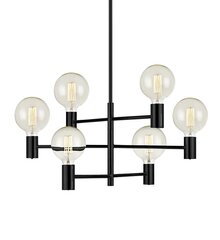 Griestu lampa Capital 6, 62.5cm, melna цена и информация | Люстры | 220.lv