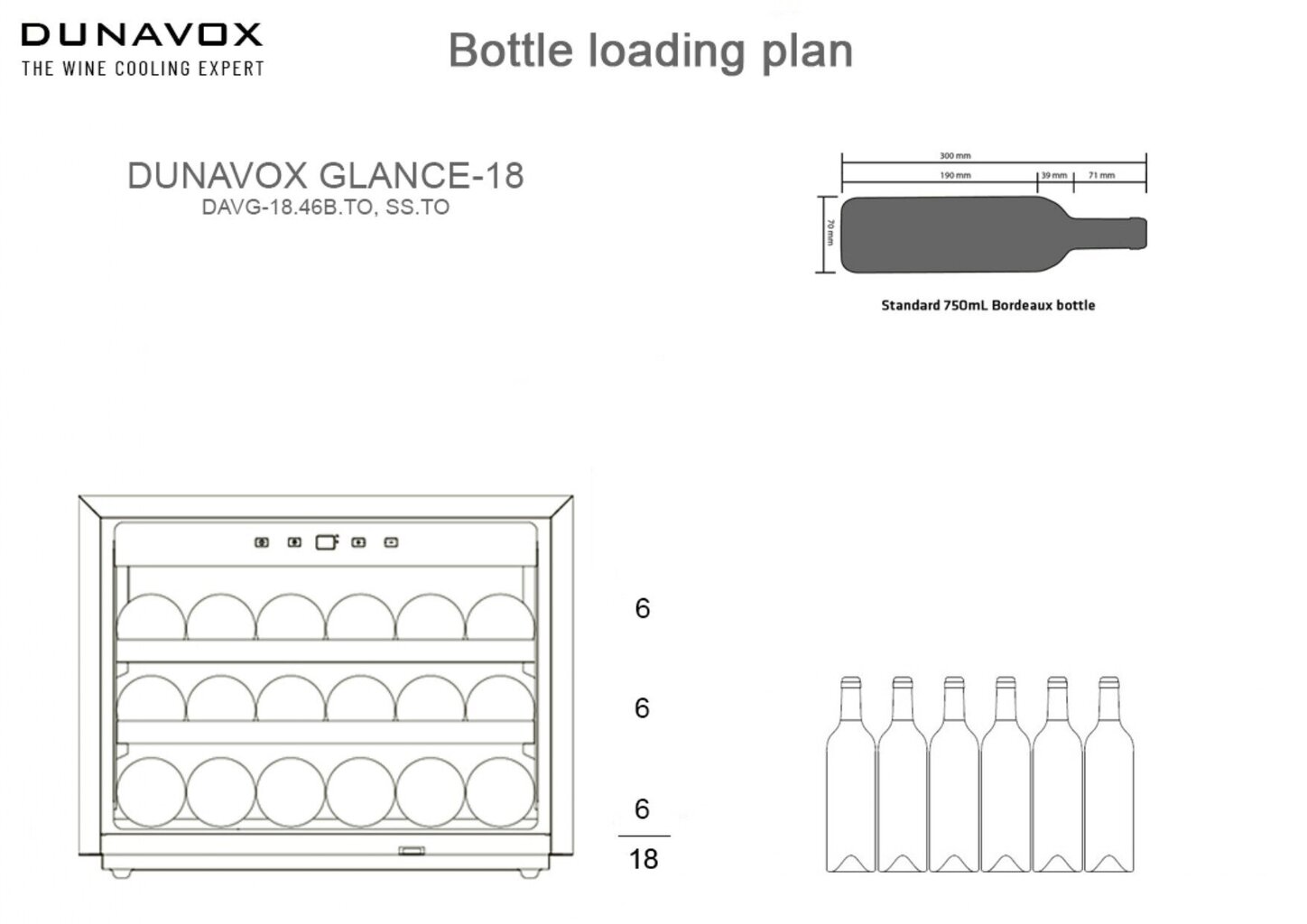 Dunavox DAVG-18.46B.TO cena un informācija | Vīna ledusskapji | 220.lv
