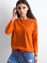 Темно-оранжевая хлопковая блуза для женщин цена и информация | Женские блузки, рубашки | 220.lv