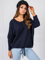 Хлопковая блузка оверсайз темно-синего цвета цена и информация | Женские блузки, рубашки | 220.lv