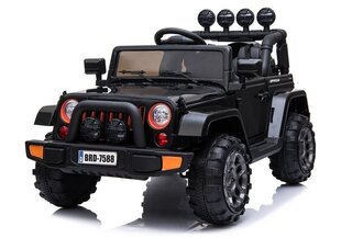 Divvietīgs bērnu elektromobilis Jeep 4x4, melns cena un informācija | Bērnu elektroauto | 220.lv